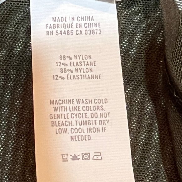 NWT AERIE High Cut Bikini Pantie Underwear Sz M Olive Green Mesh - Picture 4 of 4